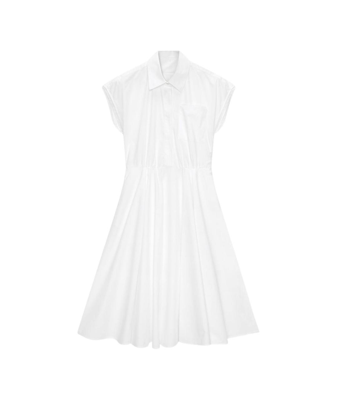 MSGM Белое хлопковое повседневное платье, фото 1
