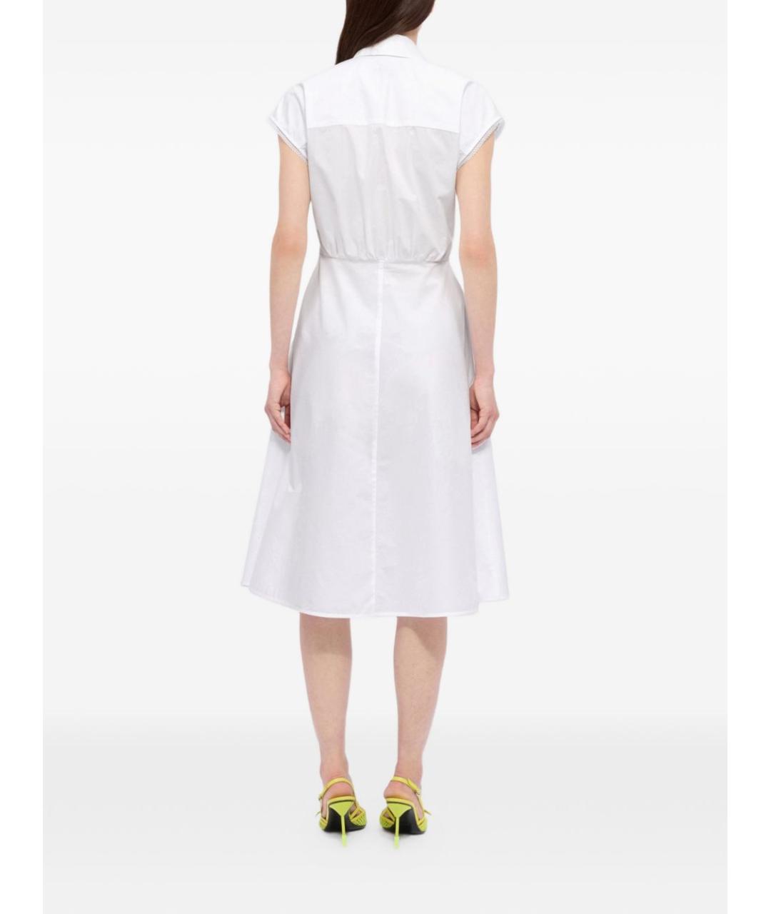 MSGM Белое хлопковое повседневное платье, фото 5