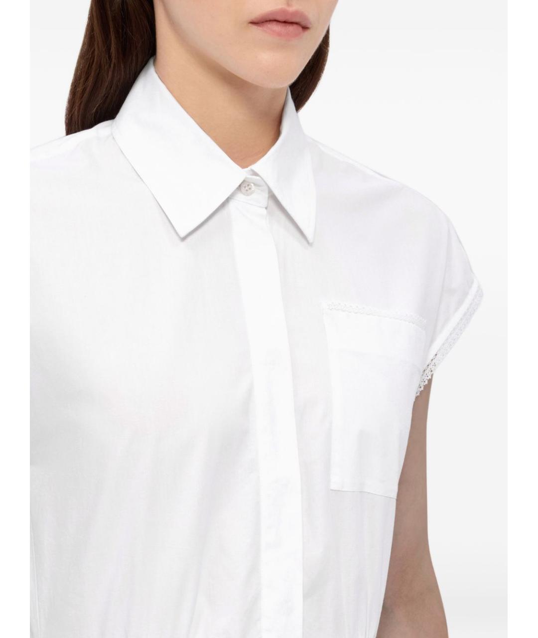 MSGM Белое хлопковое повседневное платье, фото 3