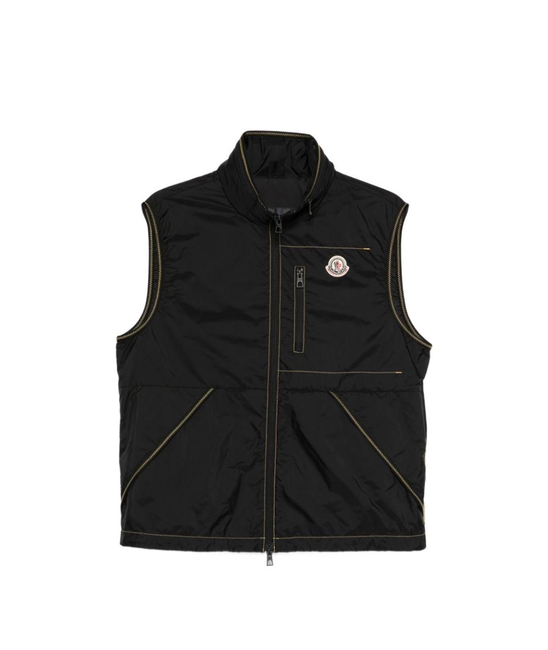 MONCLER Черный полиамидовый жилет, фото 1
