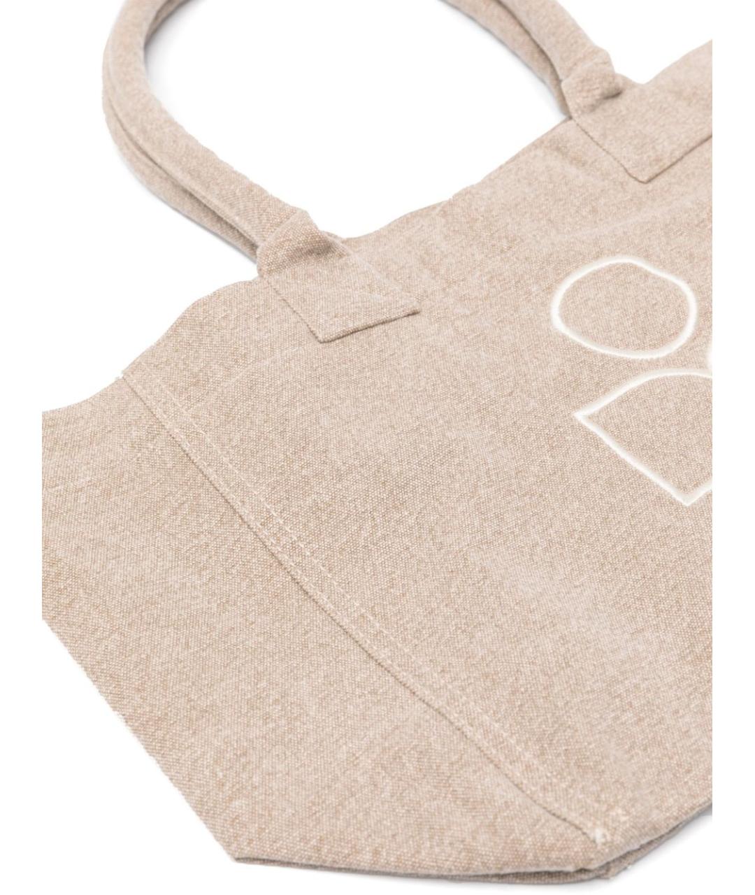 ISABEL MARANT Бежевая хлопковая сумка тоут, фото 4