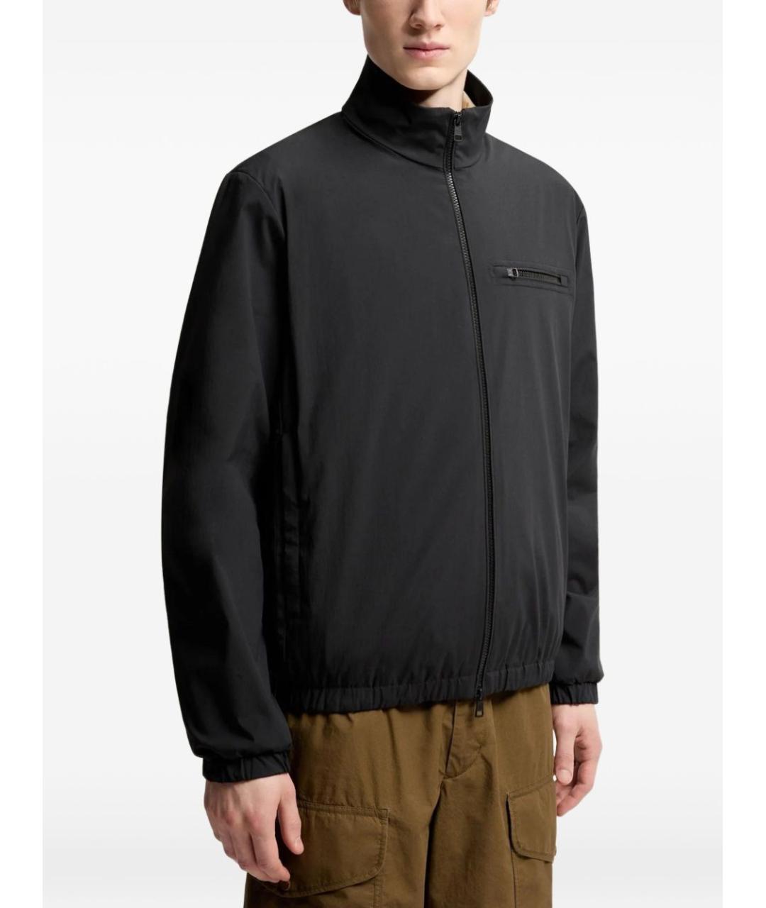 MONCLER Черная полиамидовая куртка, фото 4