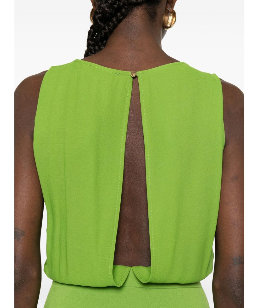 ELISABETTA FRANCHI Зеленые вискозное вечернее платье, фото 3