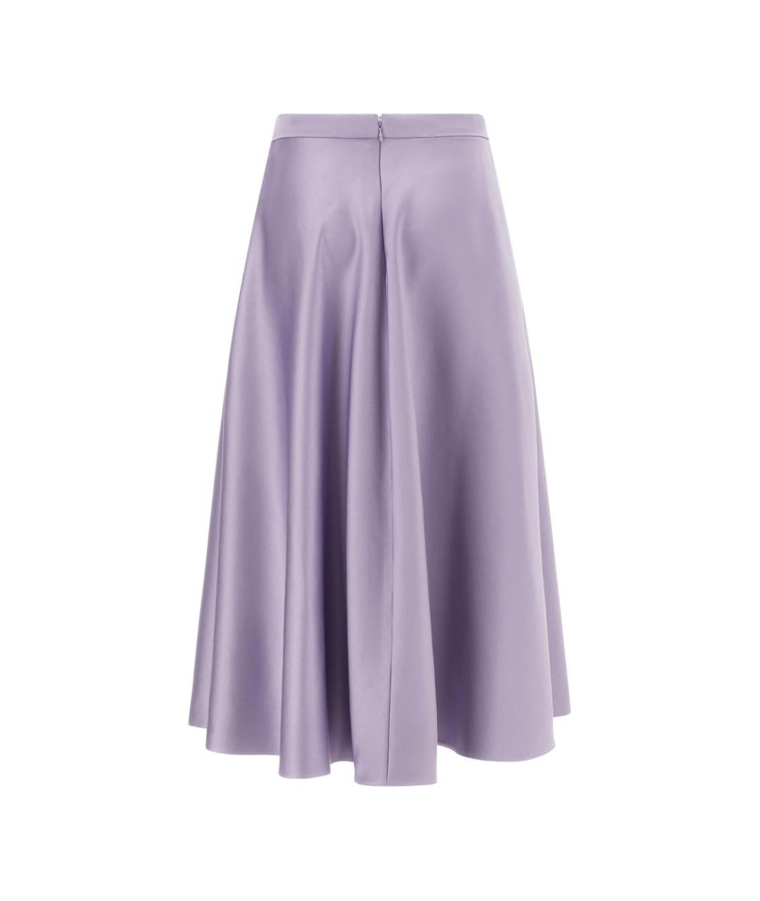 ELISABETTA FRANCHI Фиолетовая полиэстеровая юбка макси, фото 4