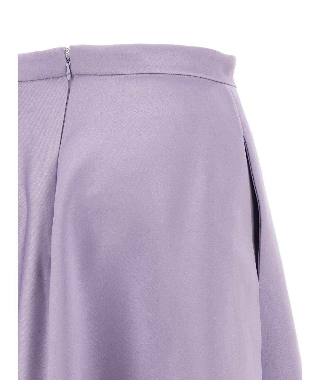 ELISABETTA FRANCHI Фиолетовая полиэстеровая юбка макси, фото 3