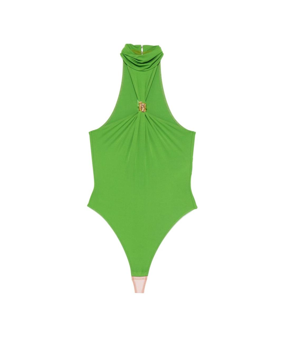 ELISABETTA FRANCHI Зеленые вискозное боди, фото 1