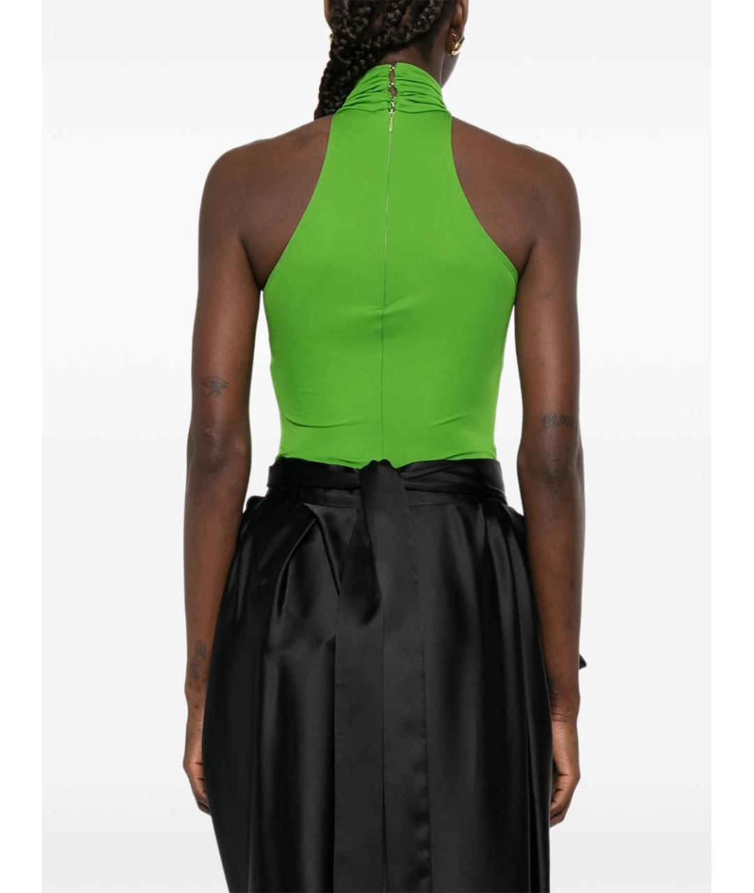ELISABETTA FRANCHI Зеленые вискозное боди, фото 5