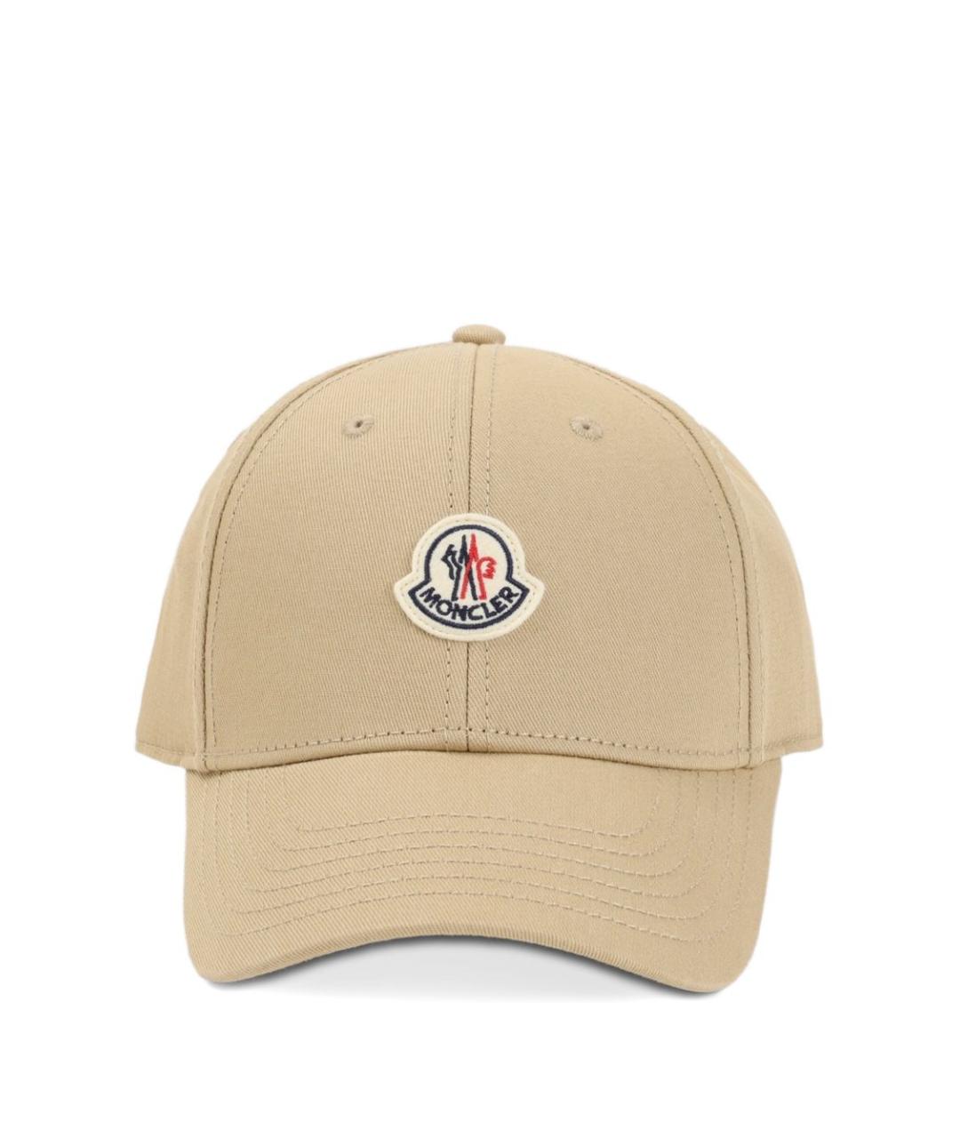 MONCLER Бежевая хлопковая кепка, фото 1