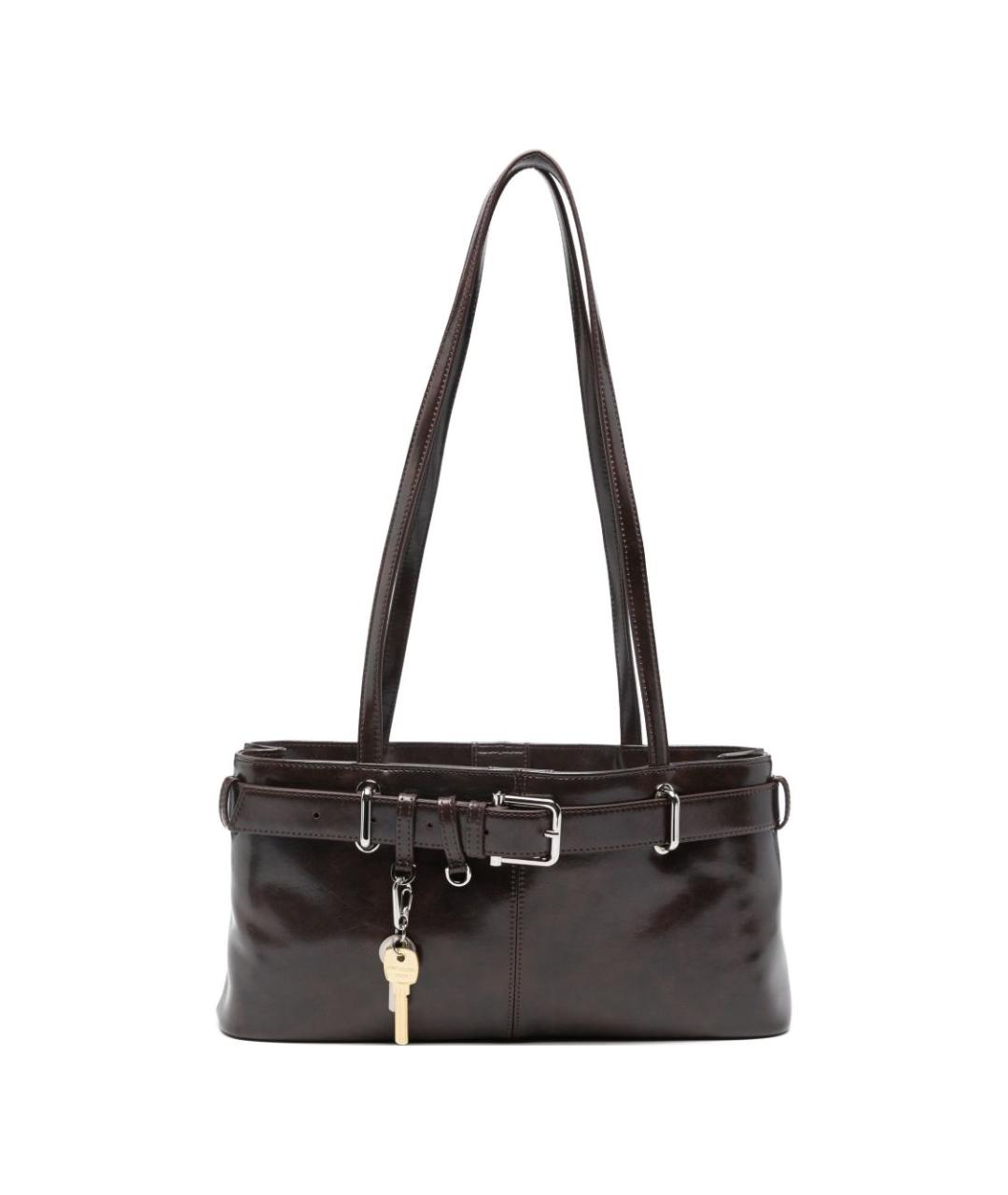 OSOI Коричневая кожаная сумка через плечо, фото 1