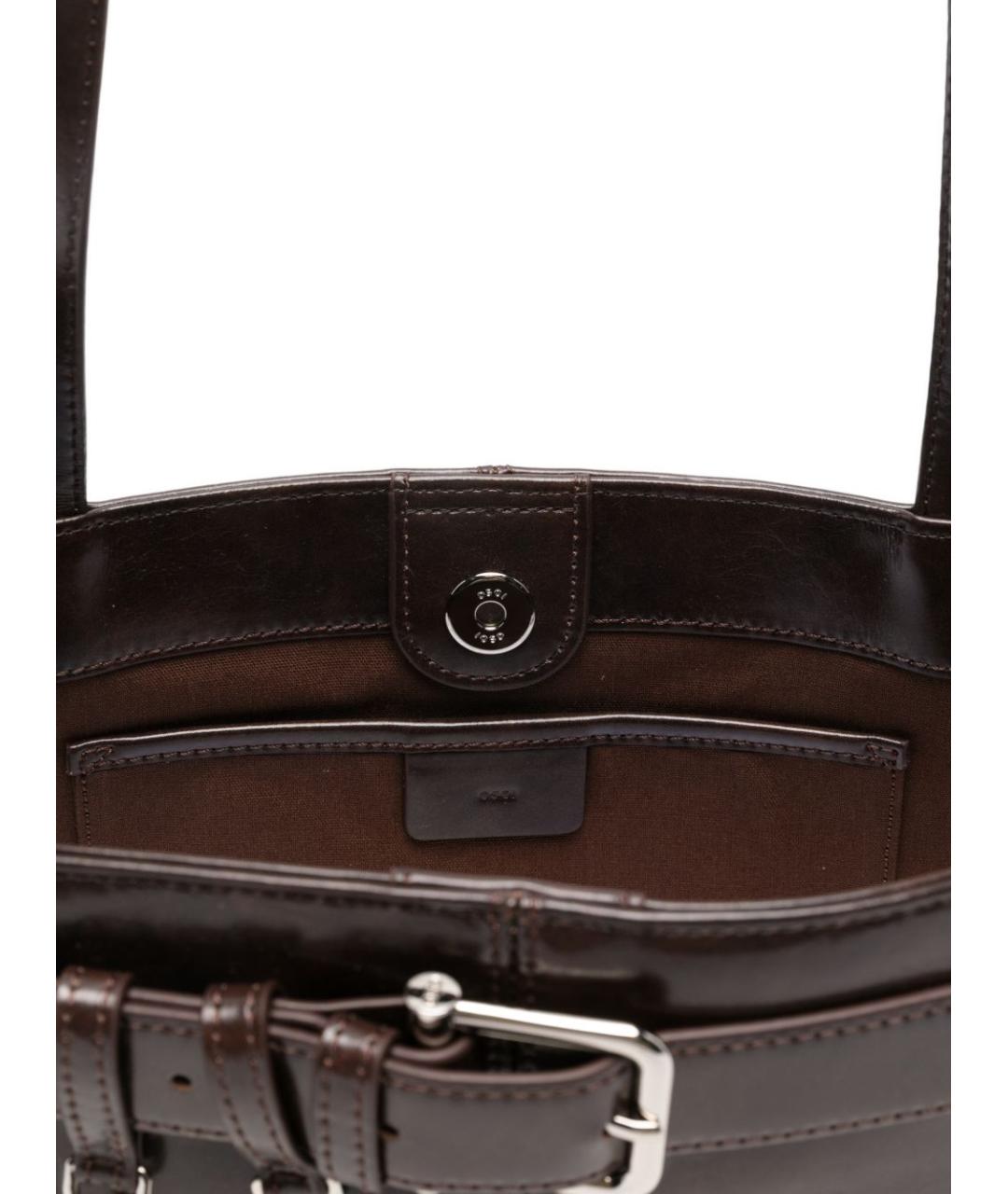 OSOI Коричневая кожаная сумка через плечо, фото 4