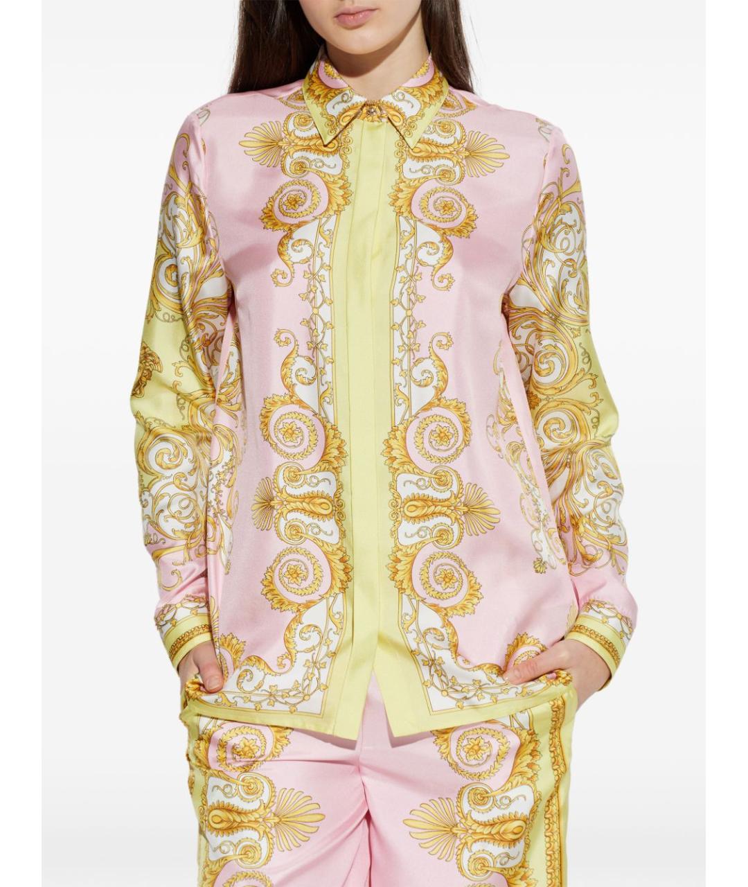VERSACE Мульти шелковая рубашка, фото 5