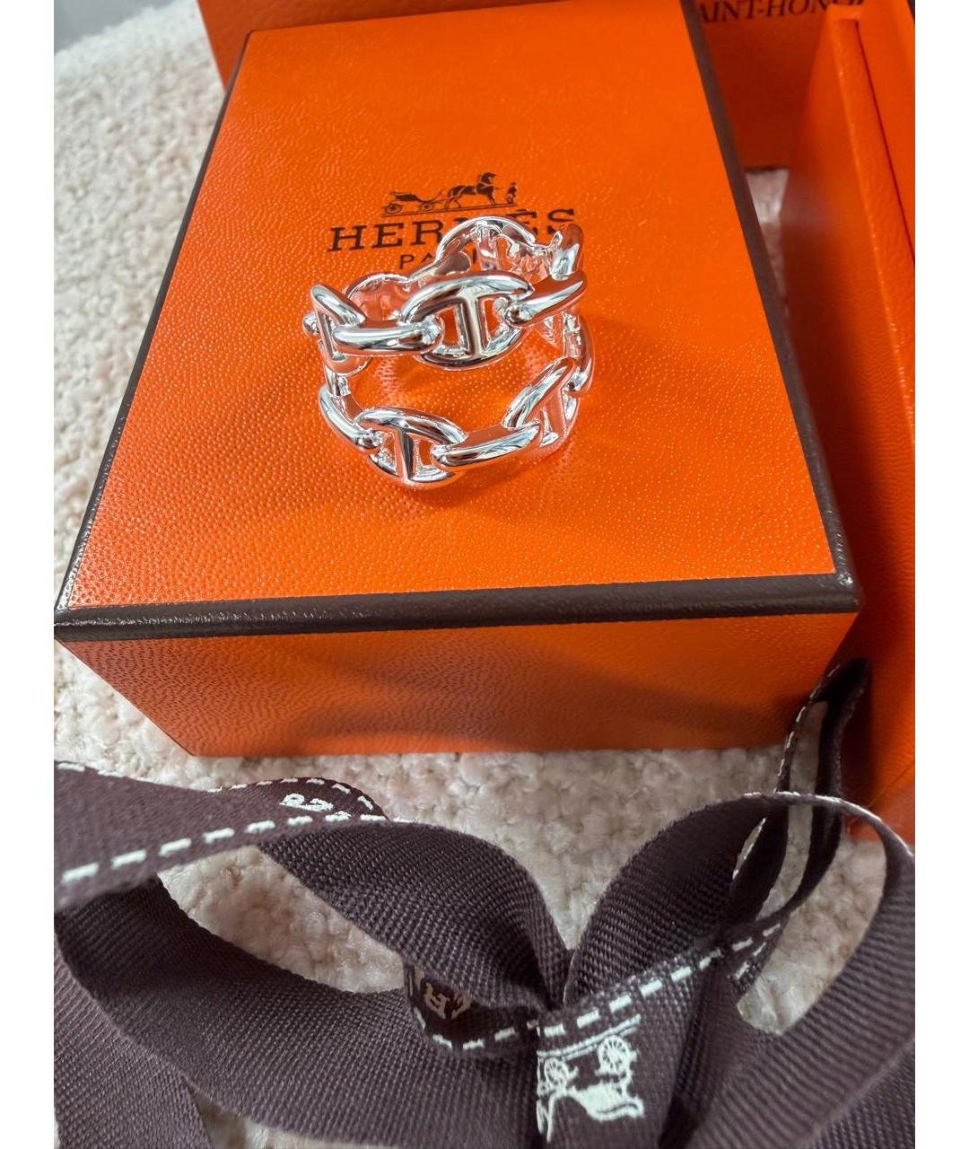 HERMES Серебряное серебряное кольцо, фото 6