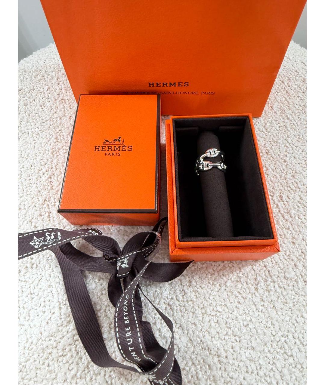 HERMES Серебряное серебряное кольцо, фото 5