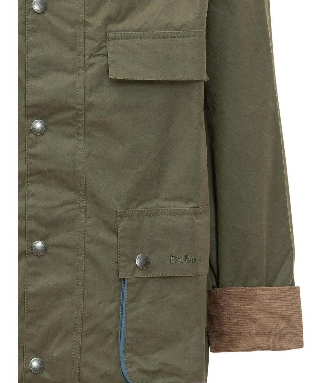 BARBOUR Зеленая хлопковая куртка, фото 4