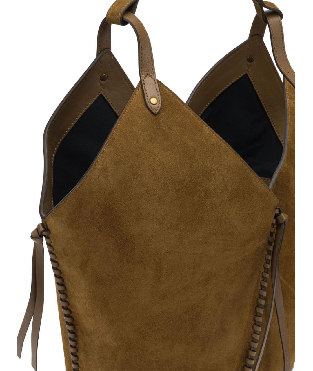 ISABEL MARANT Коричневая замшевая сумка тоут, фото 2