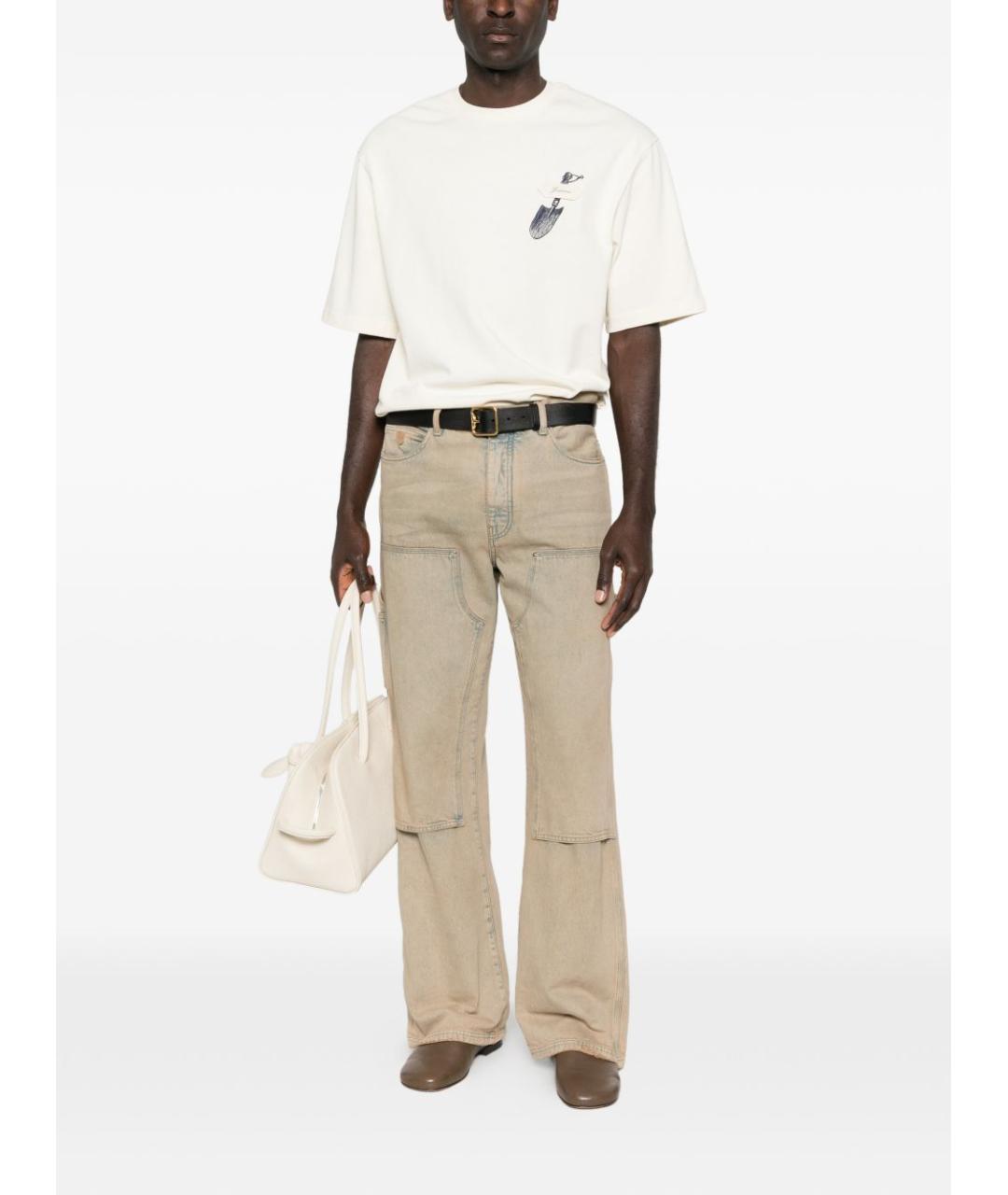 JACQUEMUS Белая хлопковая футболка, фото 5