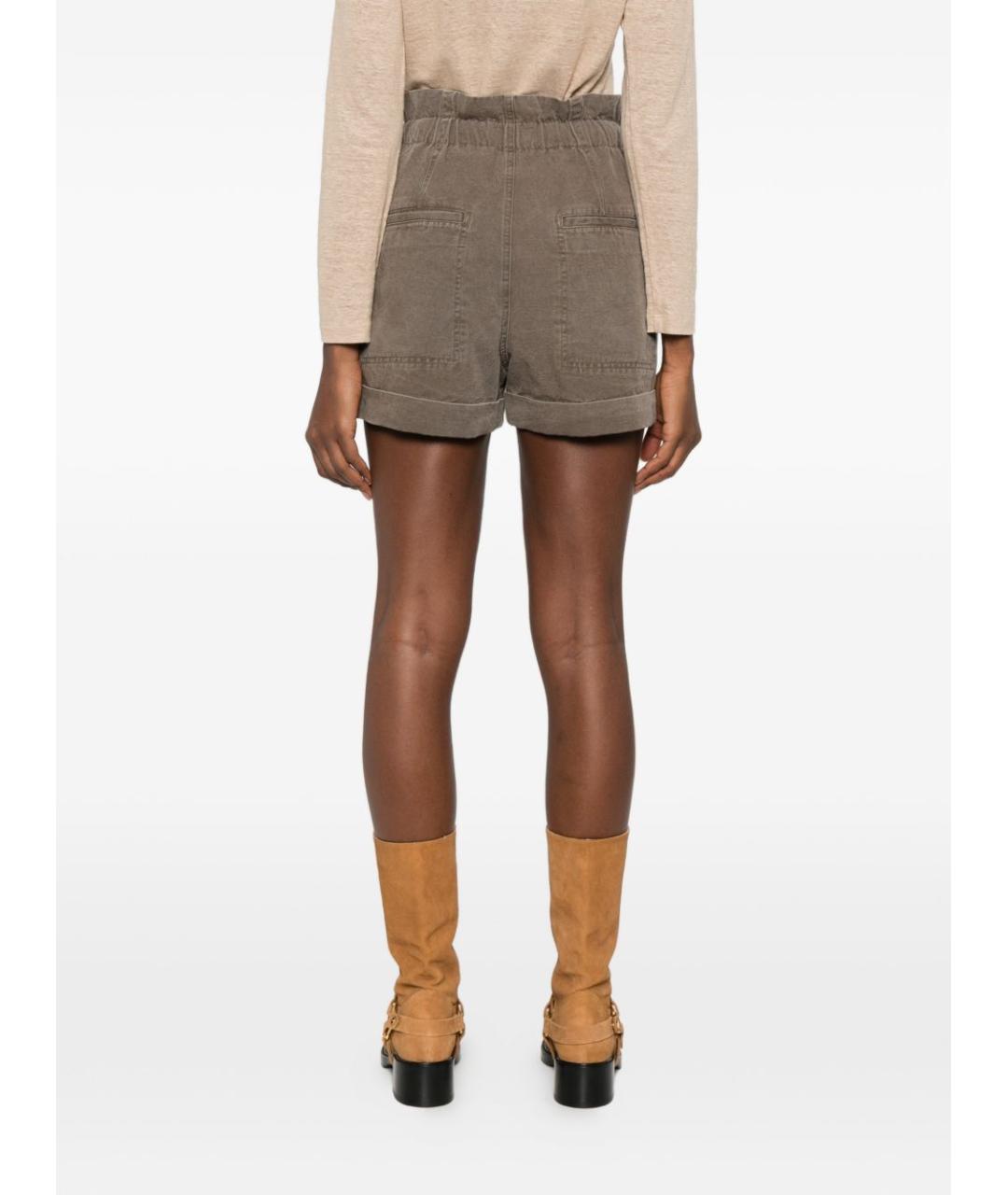 ISABEL MARANT ETOILE Коричневые хлопковые шорты, фото 3