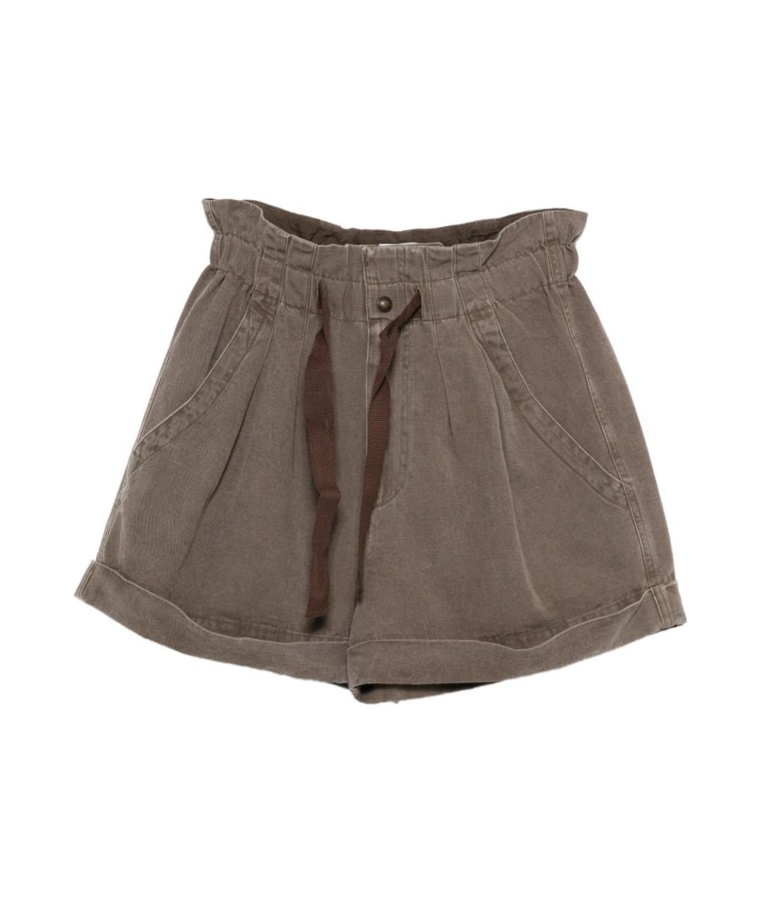 ISABEL MARANT ETOILE Коричневые хлопковые шорты, фото 1