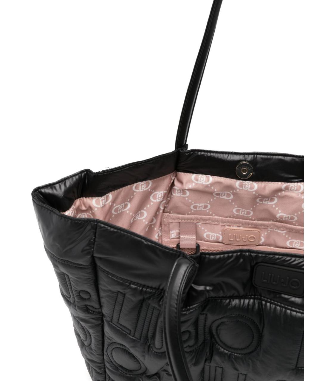 LIU JO Черная синтетическая сумка тоут, фото 4
