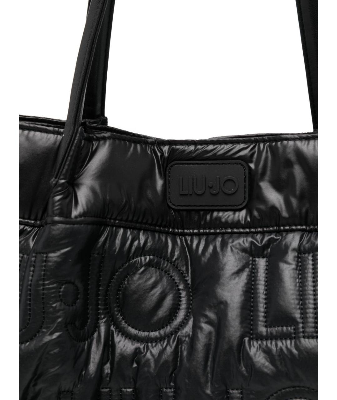 LIU JO Черная синтетическая сумка тоут, фото 3