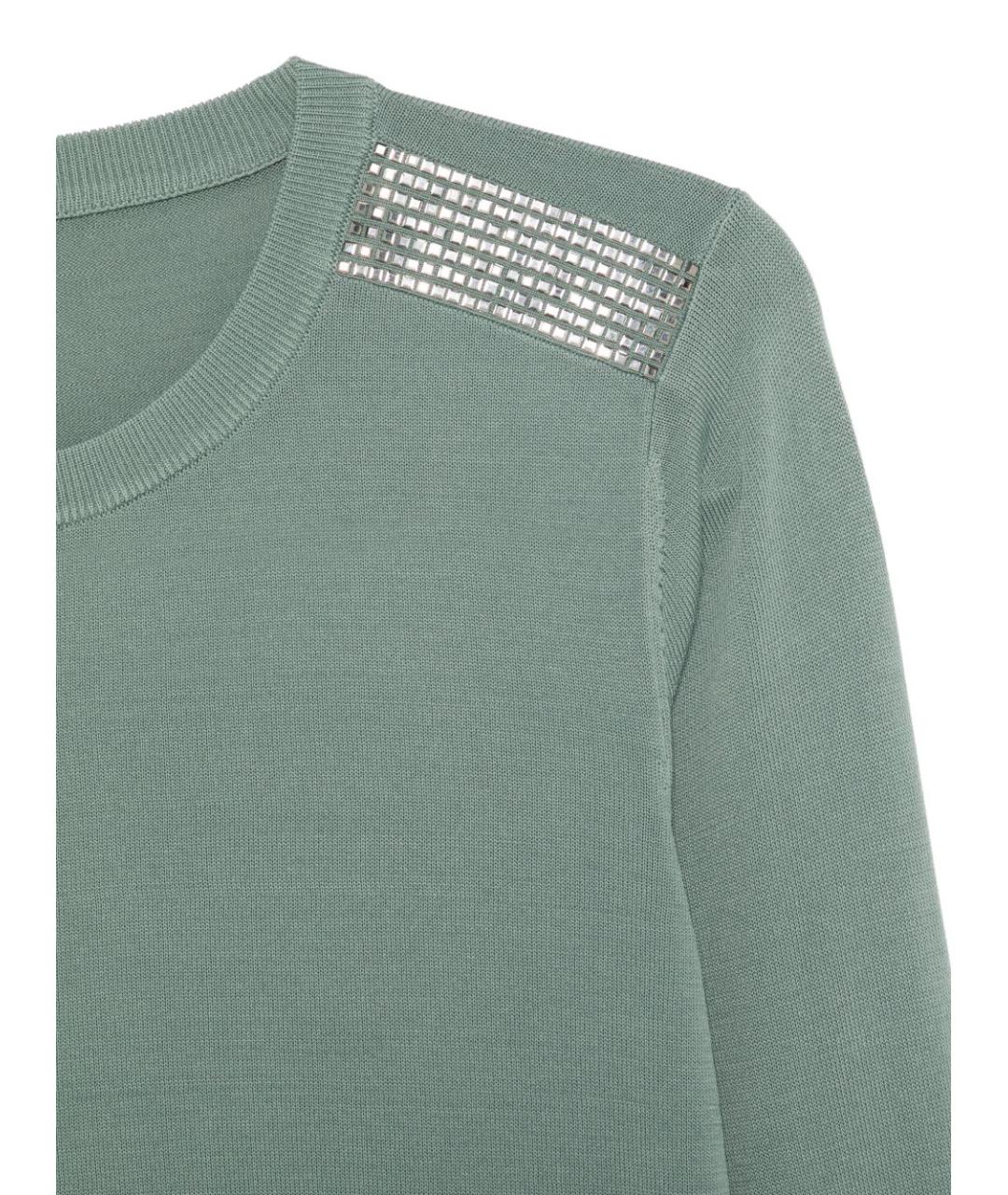 LIU JO Бирюзовый вискозный джемпер / свитер, фото 3