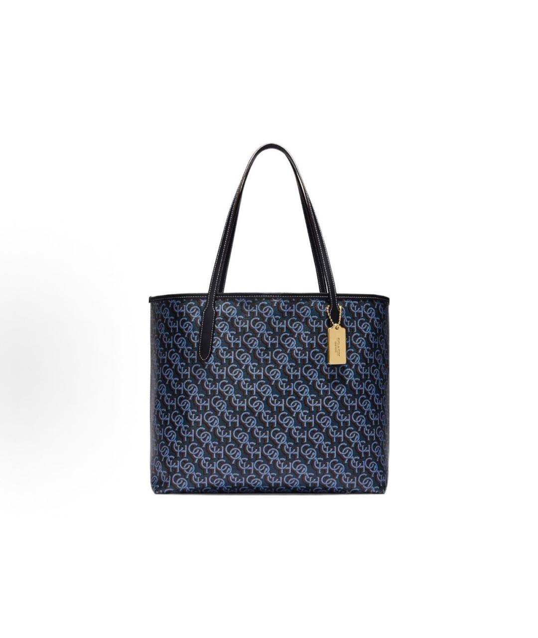 COACH Синяя сумка тоут, фото 6