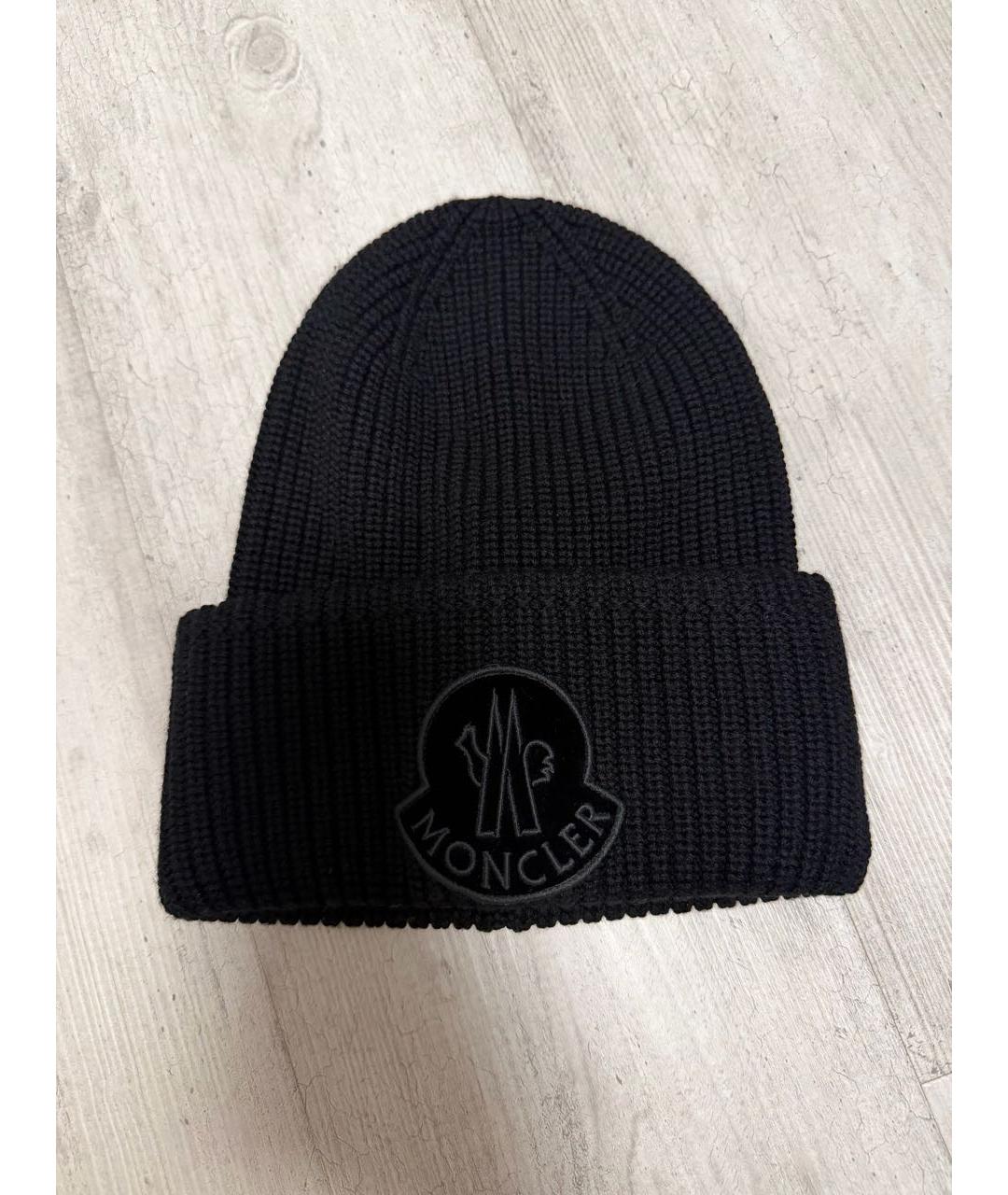 MONCLER Черная шапка, фото 6