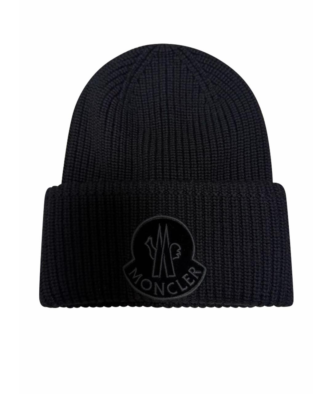 MONCLER Черная шапка, фото 1