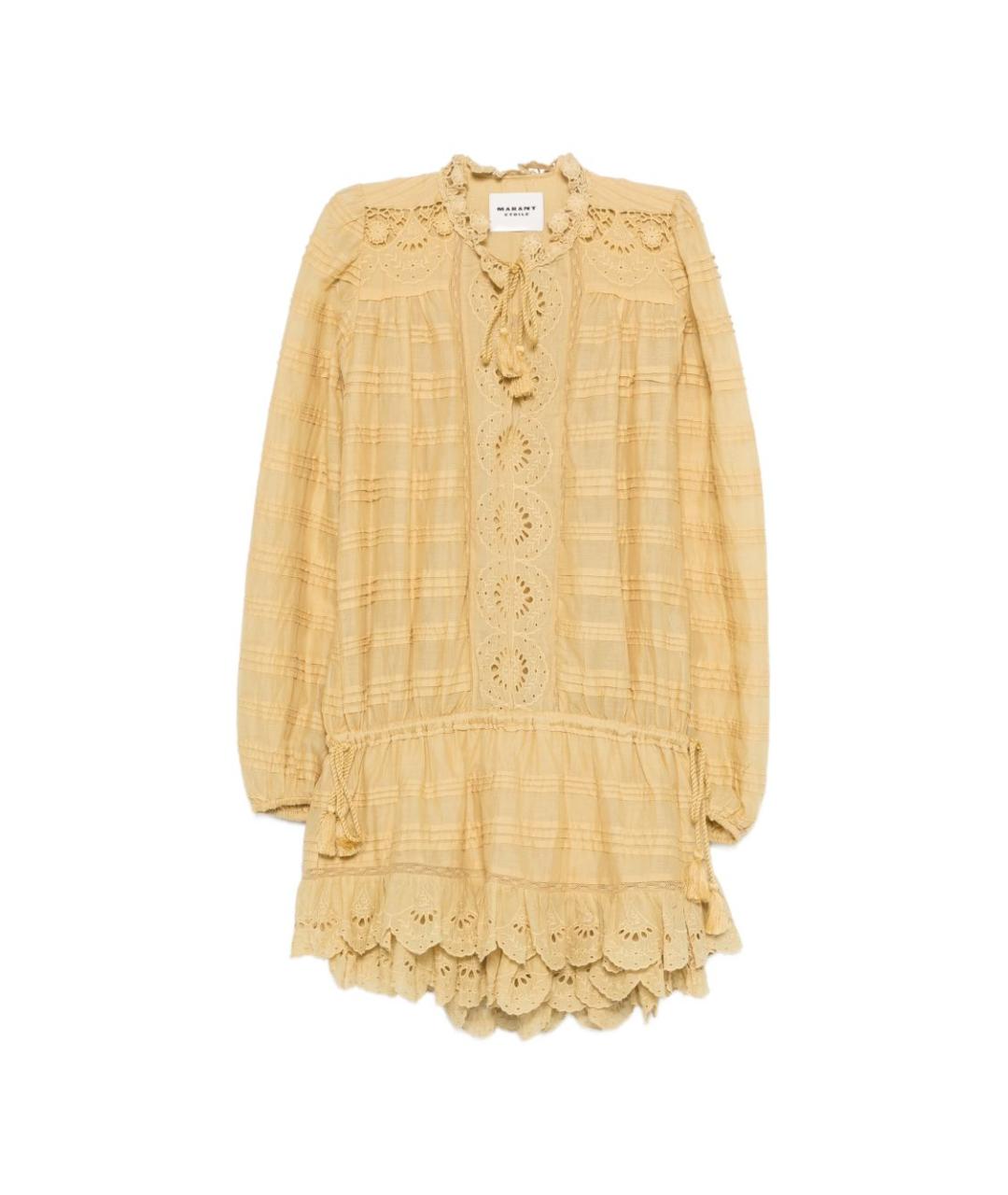ISABEL MARANT ETOILE Желтое хлопковое повседневное платье, фото 1