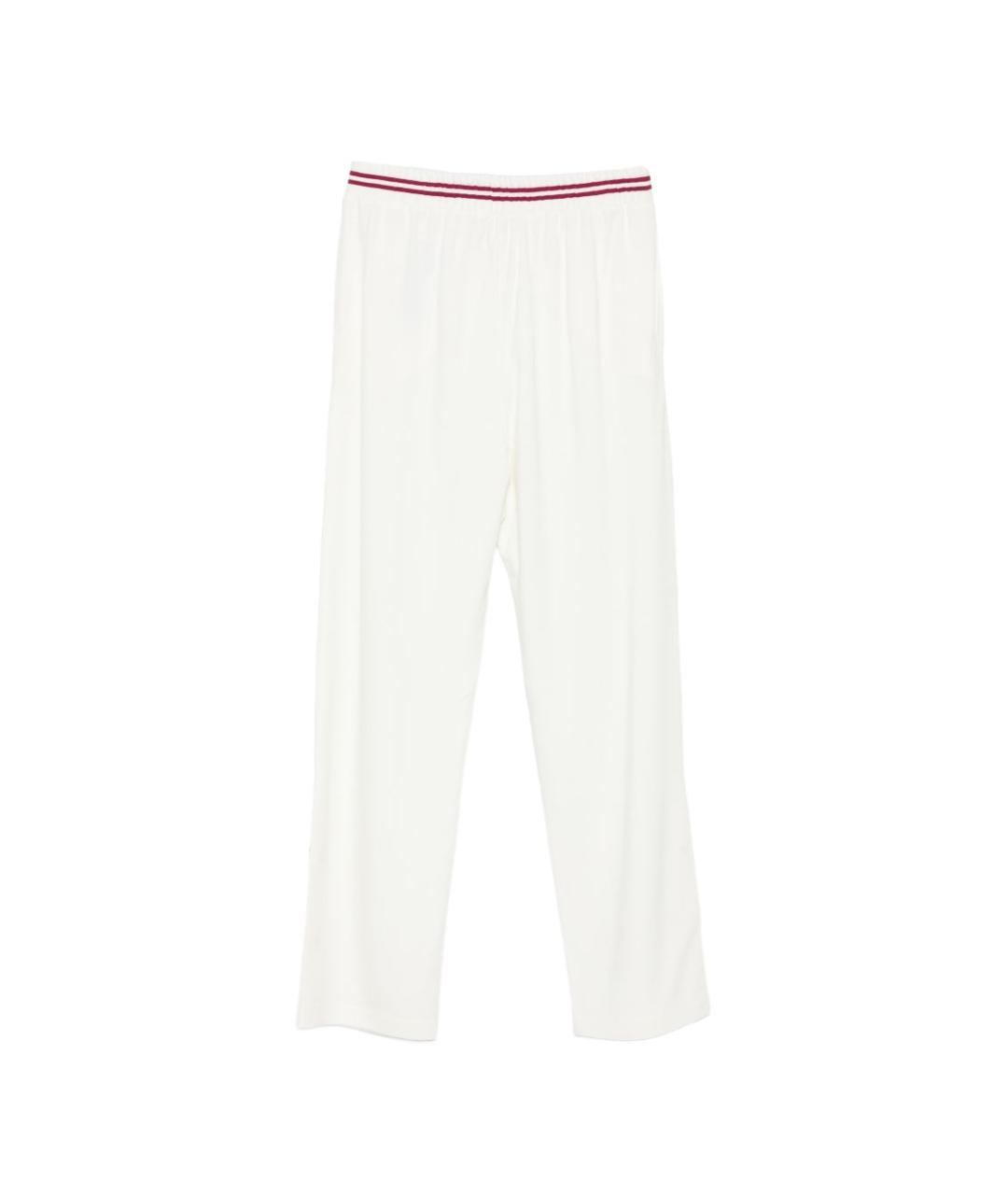 LIU JO Белые вискозные прямые брюки, фото 2
