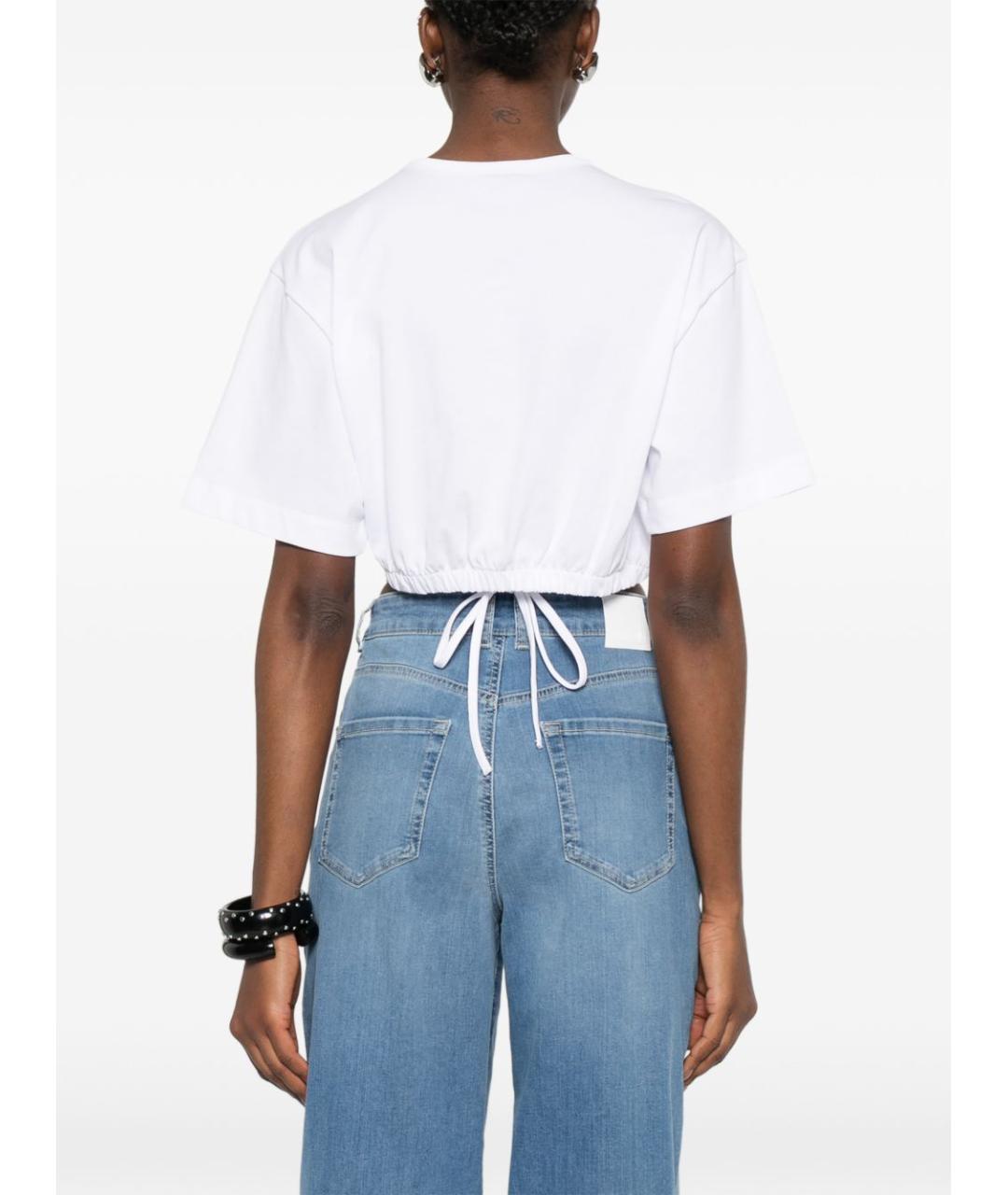 PINKO Белая хлопковая футболка, фото 5