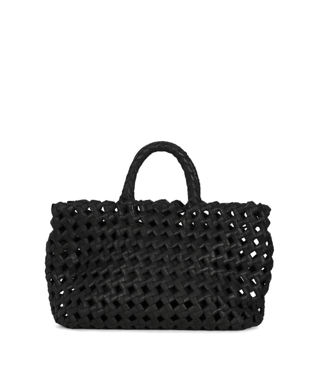 VISONA Черная кожаная сумка тоут, фото 2