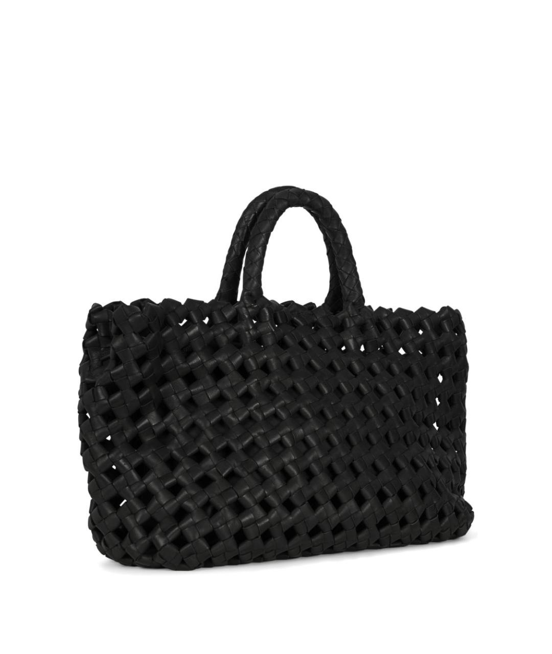 VISONA Черная кожаная сумка тоут, фото 4