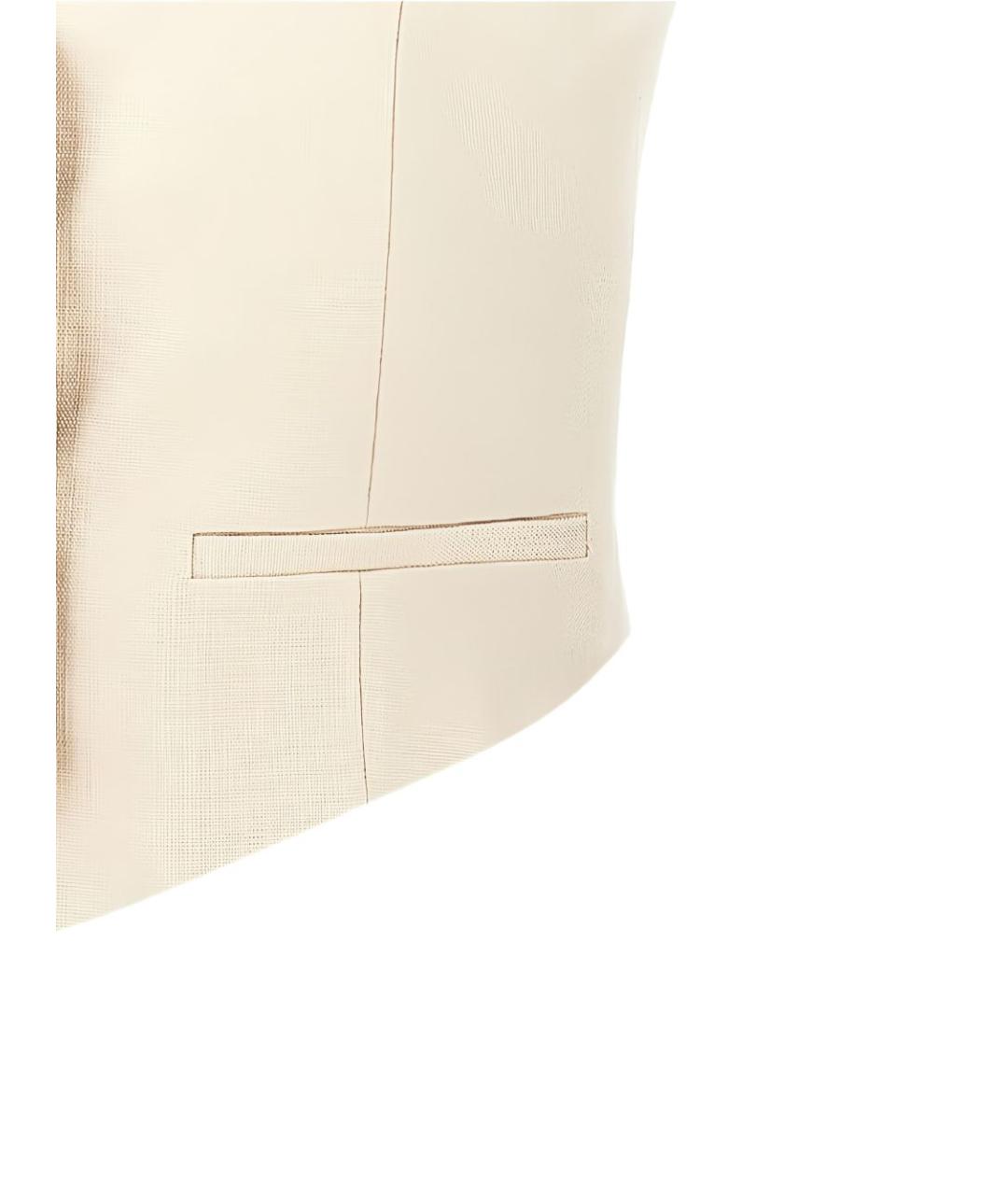 MSGM Бежевая вискозная жилетка, фото 2