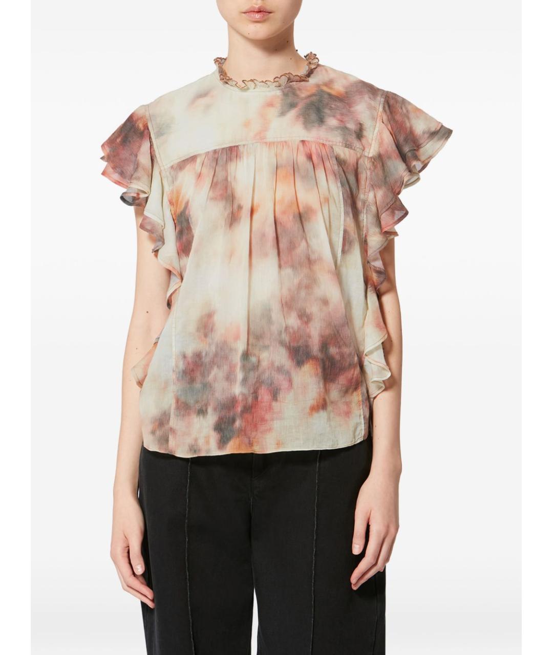 ISABEL MARANT ETOILE Бежевая хлопковая майка, фото 5