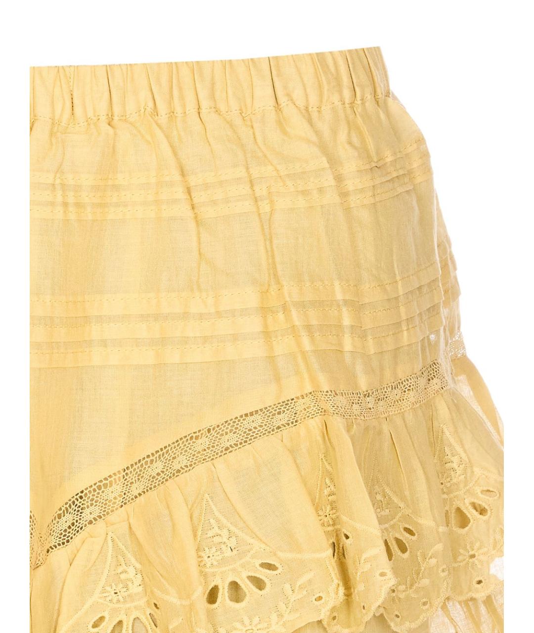 ISABEL MARANT ETOILE Желтые хлопковые шорты, фото 4