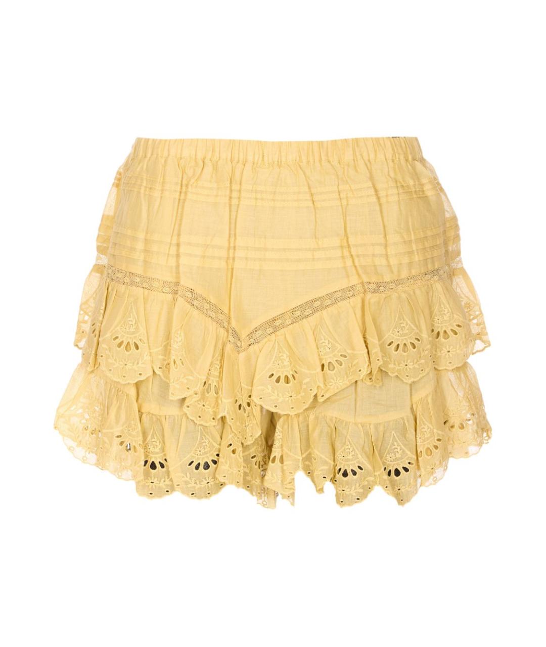 ISABEL MARANT ETOILE Желтые хлопковые шорты, фото 2