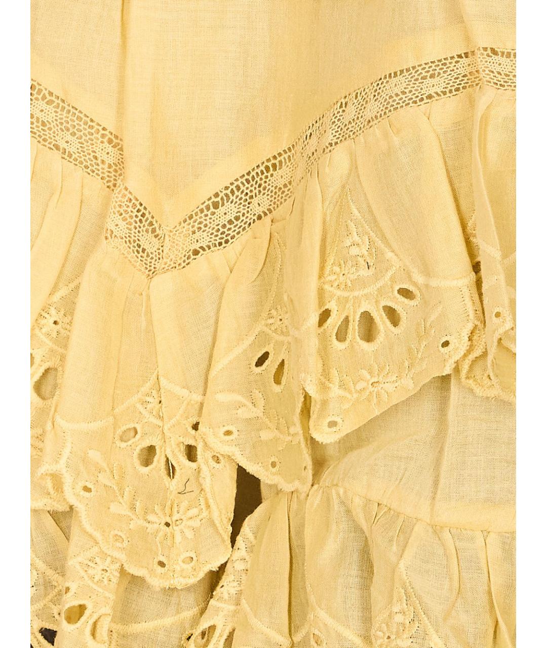 ISABEL MARANT ETOILE Желтые хлопковые шорты, фото 3