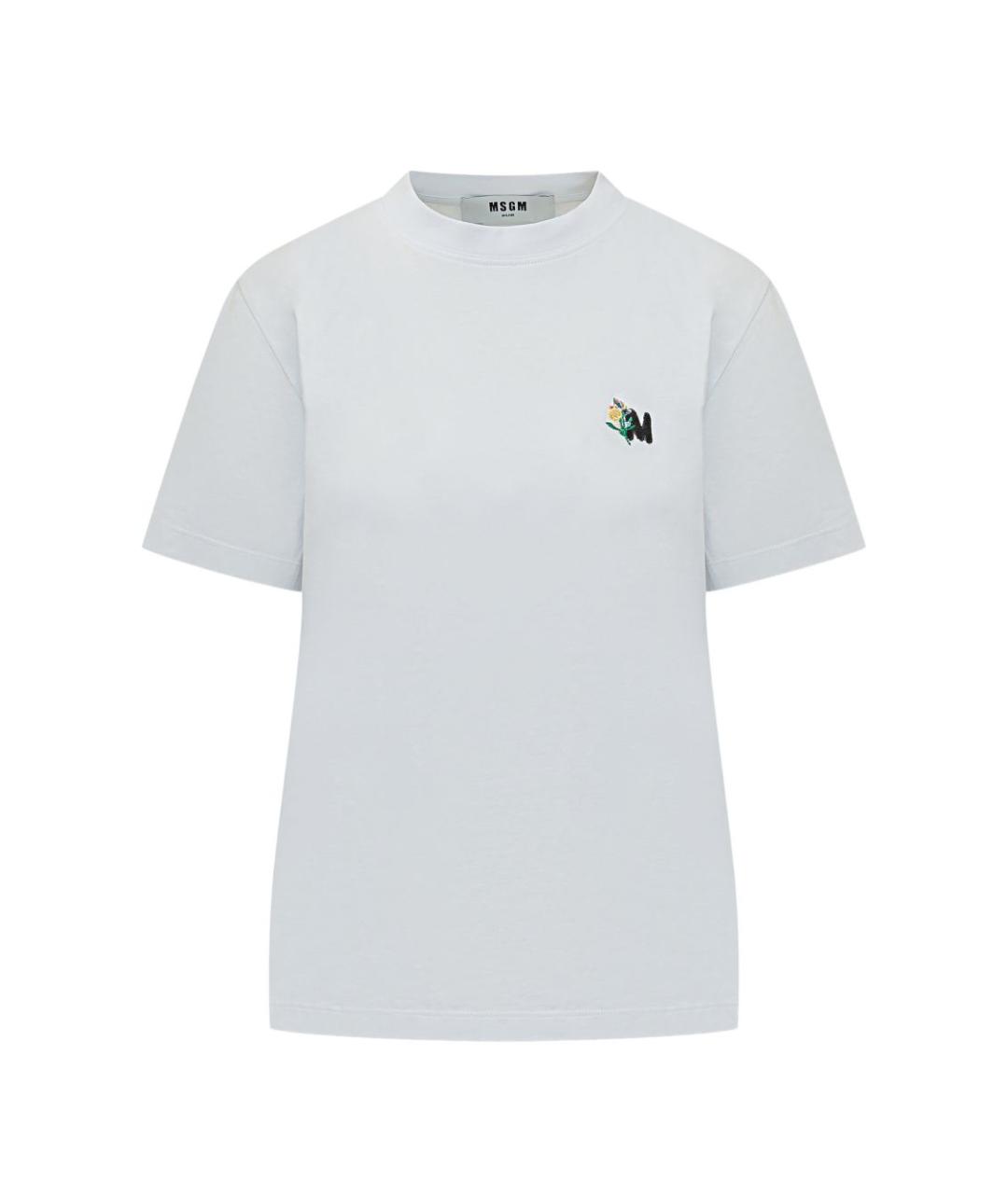 MSGM Белая хлопковая футболка, фото 1