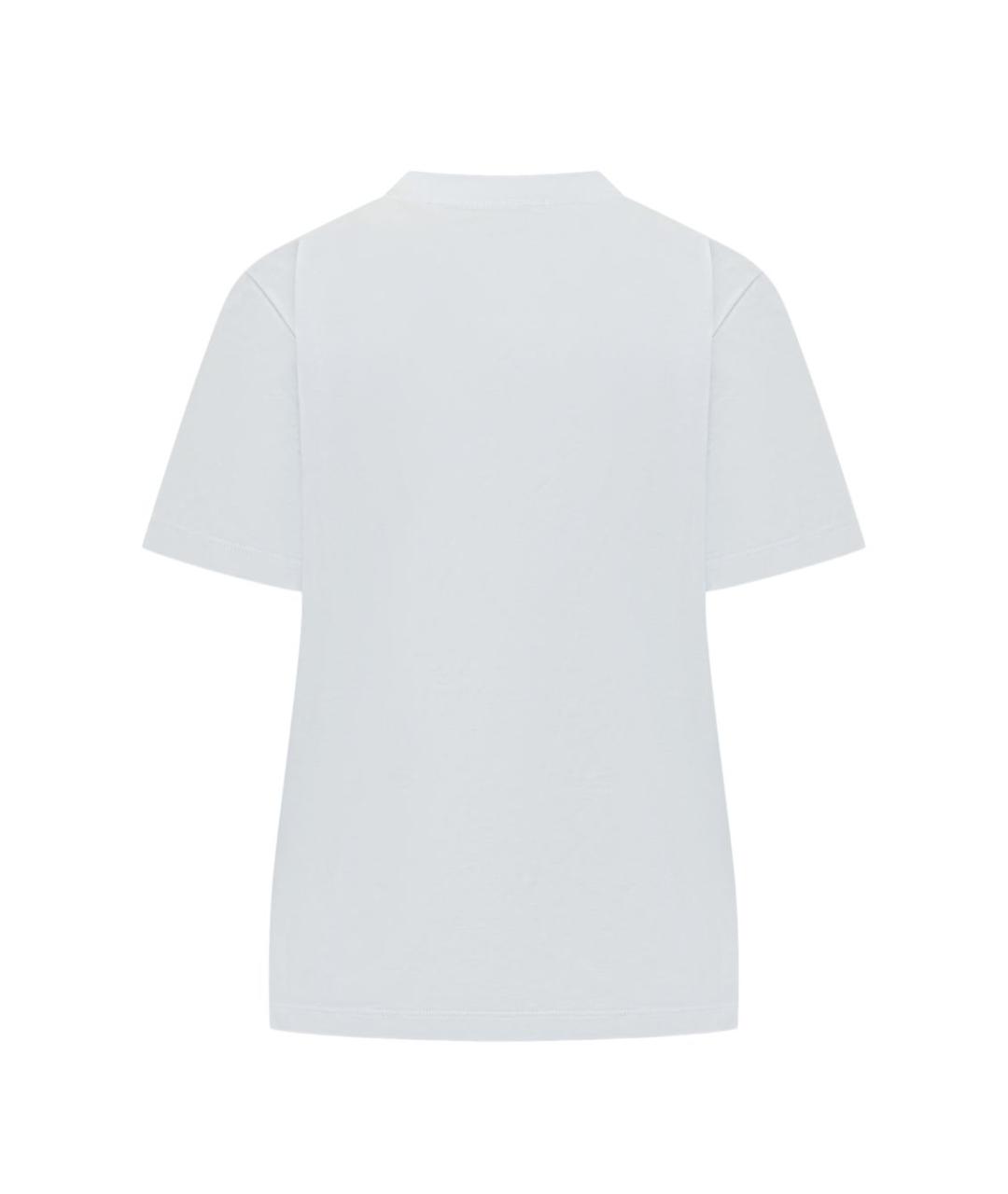 MSGM Белая хлопковая футболка, фото 2