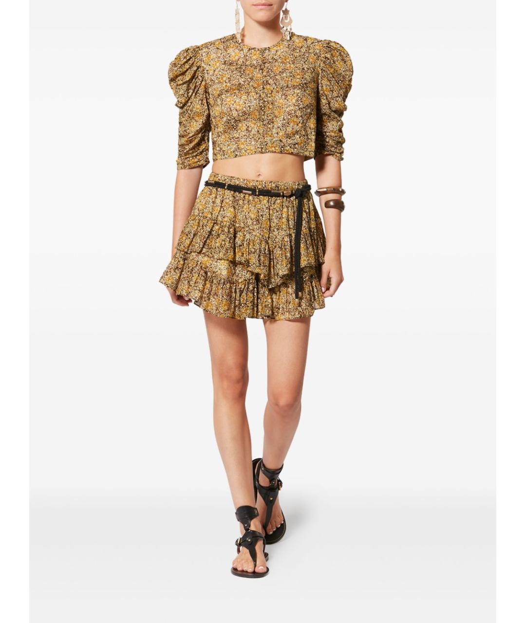 ISABEL MARANT ETOILE Хаки хлопковые шорты, фото 4