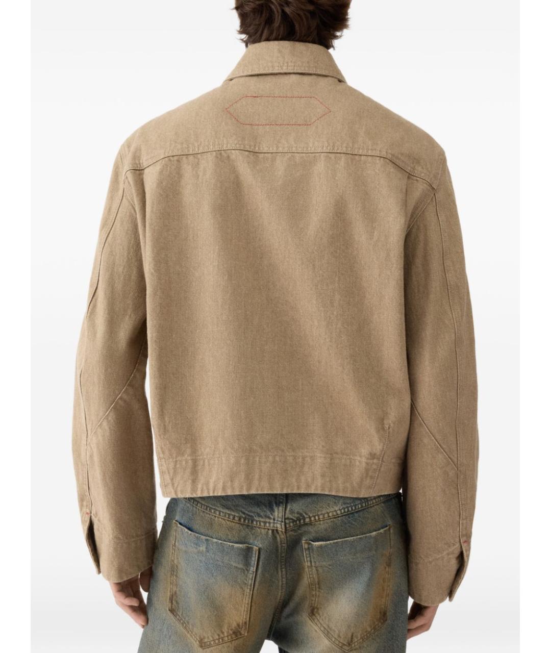 JACQUEMUS Бежевая хлопковая куртка, фото 3