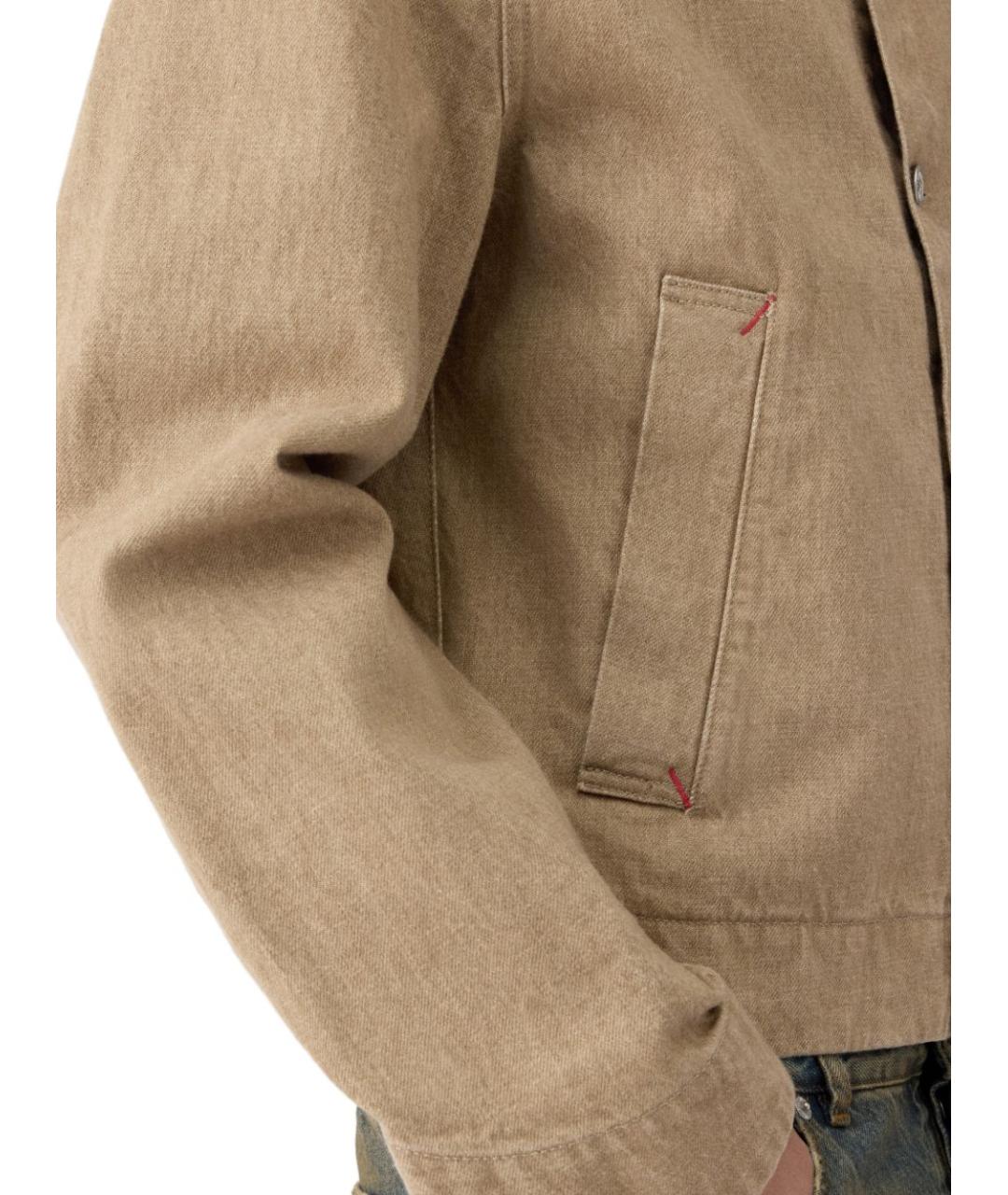 JACQUEMUS Бежевая хлопковая куртка, фото 4