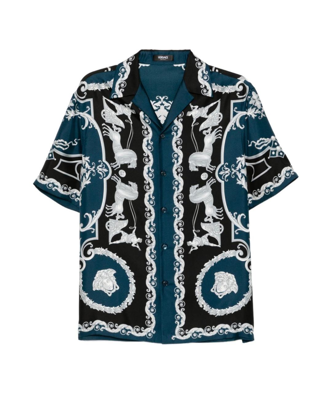 VERSACE Мульти шелковая кэжуал рубашка, фото 1