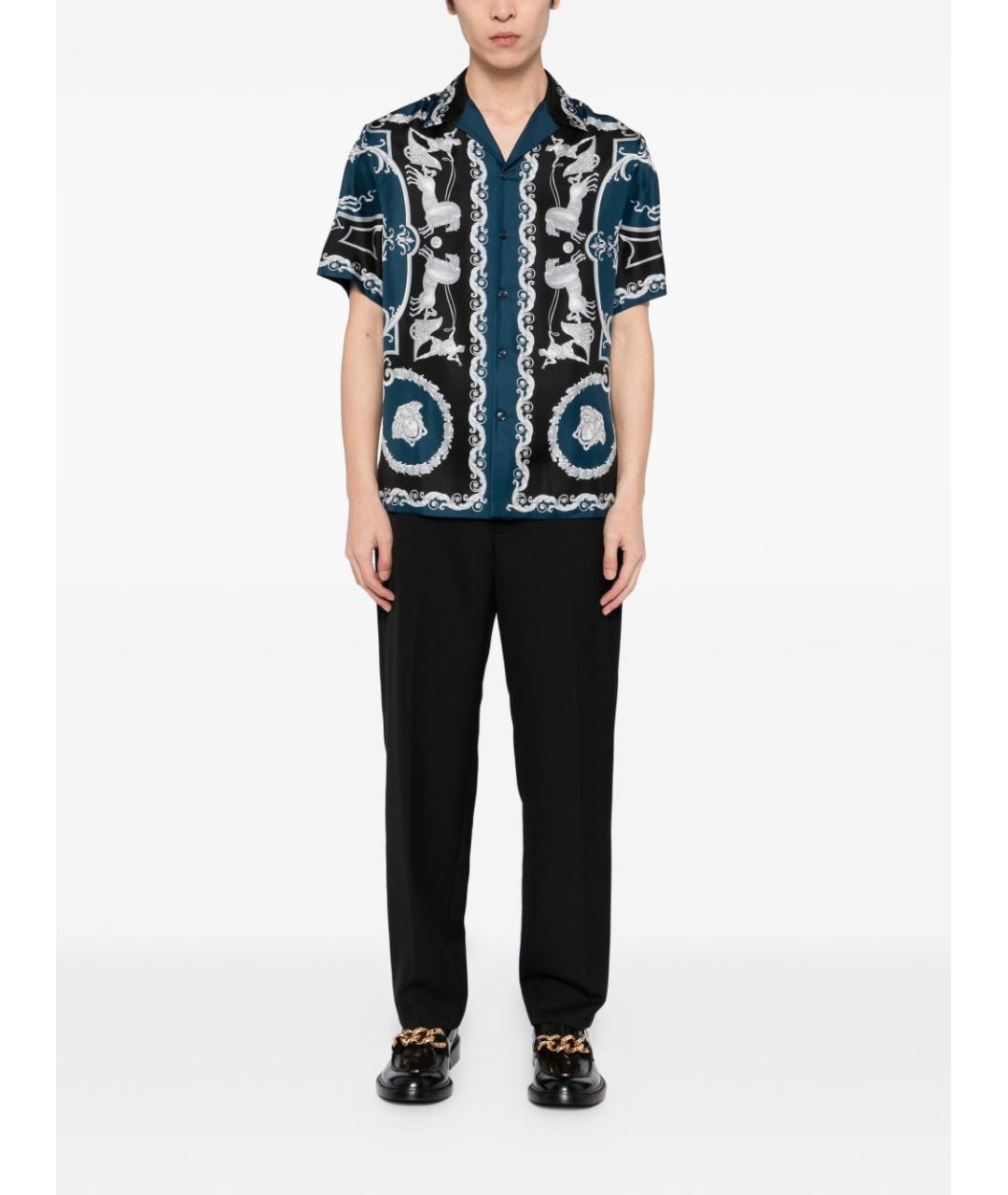 VERSACE Мульти шелковая кэжуал рубашка, фото 5