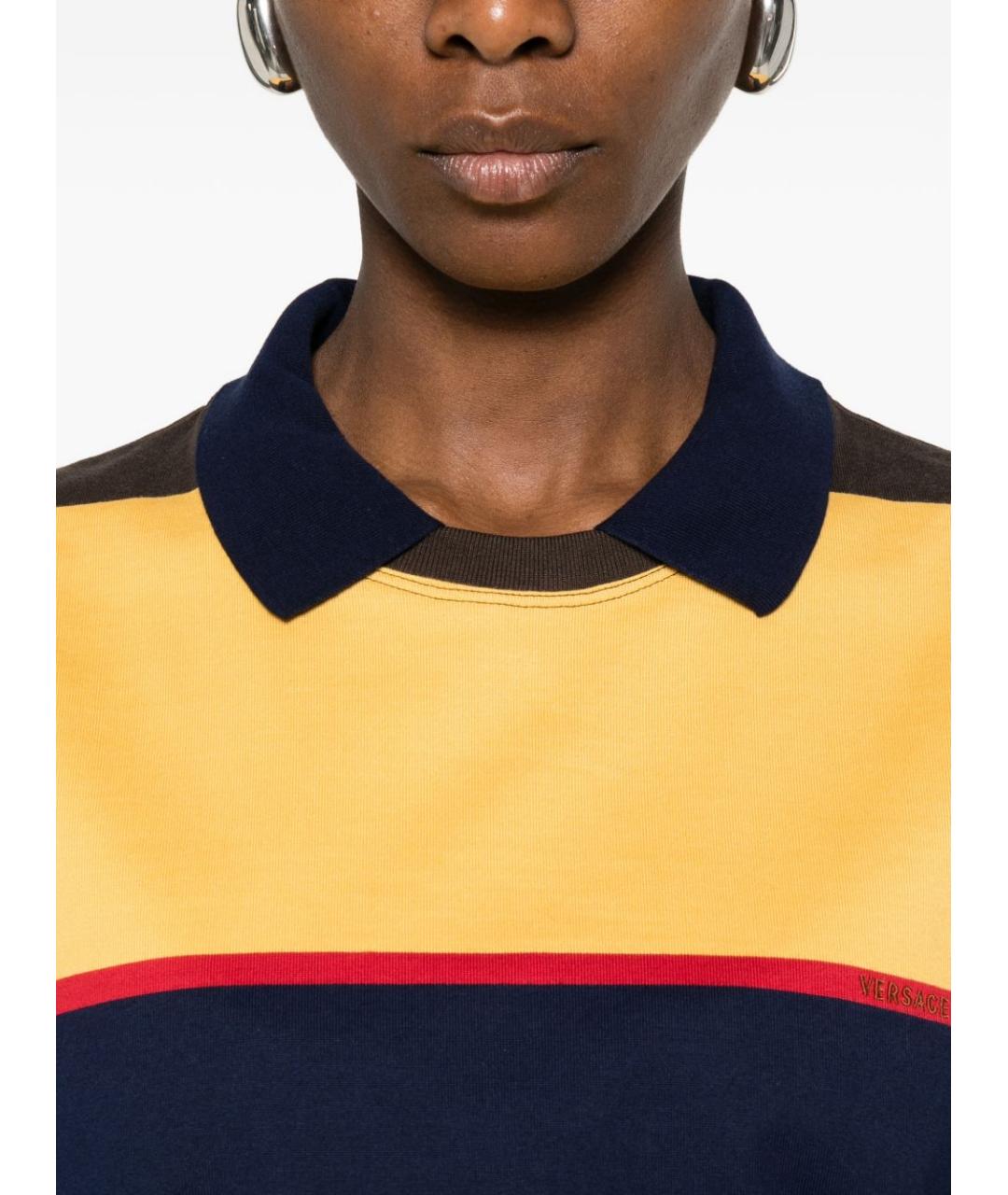 VERSACE Мульти хлопковая футболка, фото 4