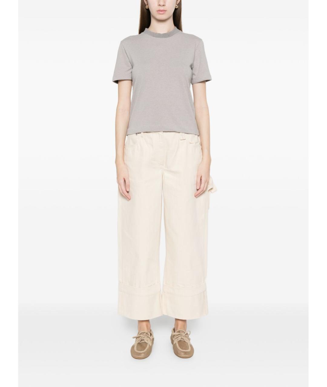 JACQUEMUS Серая хлопковая футболка, фото 5