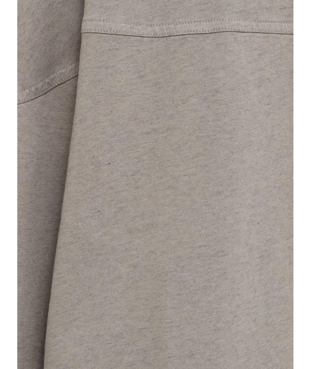 JACQUEMUS Серая хлопковая футболка, фото 2