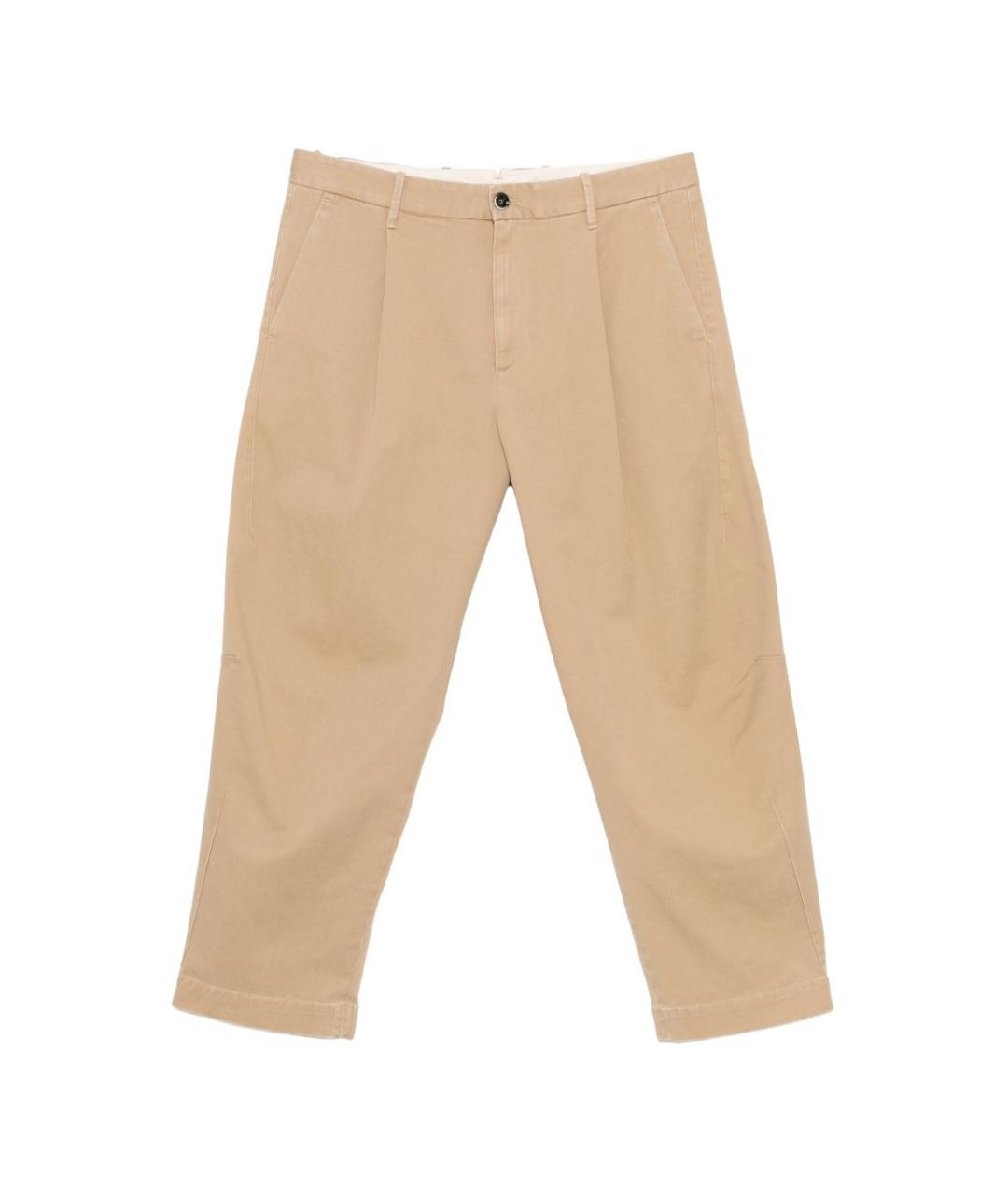 NINE IN THE MORNING Бежевые хлопковые повседневные брюки, фото 1
