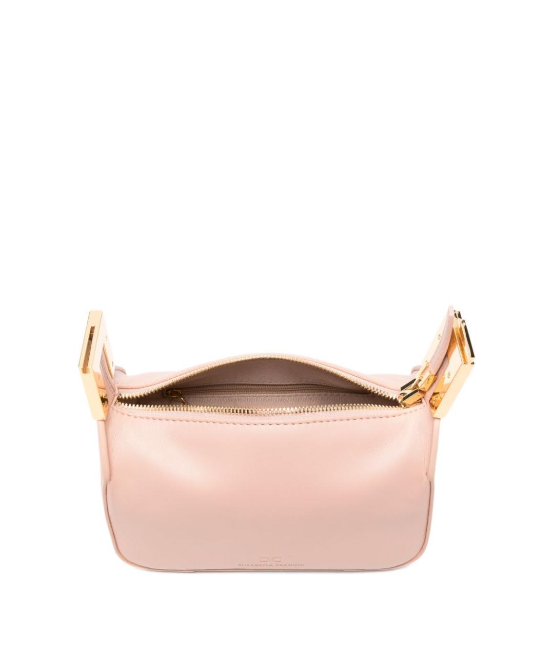 ELISABETTA FRANCHI Бежевая сумка с короткими ручками, фото 4